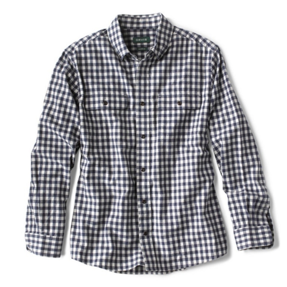 Black and White Orvis Long Sleeve Button Down Shirt Size M